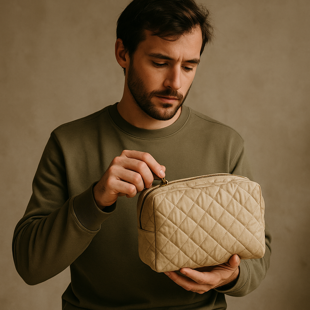 Trousse de toilette matelassée femme — Élégance et praticité au quotidien