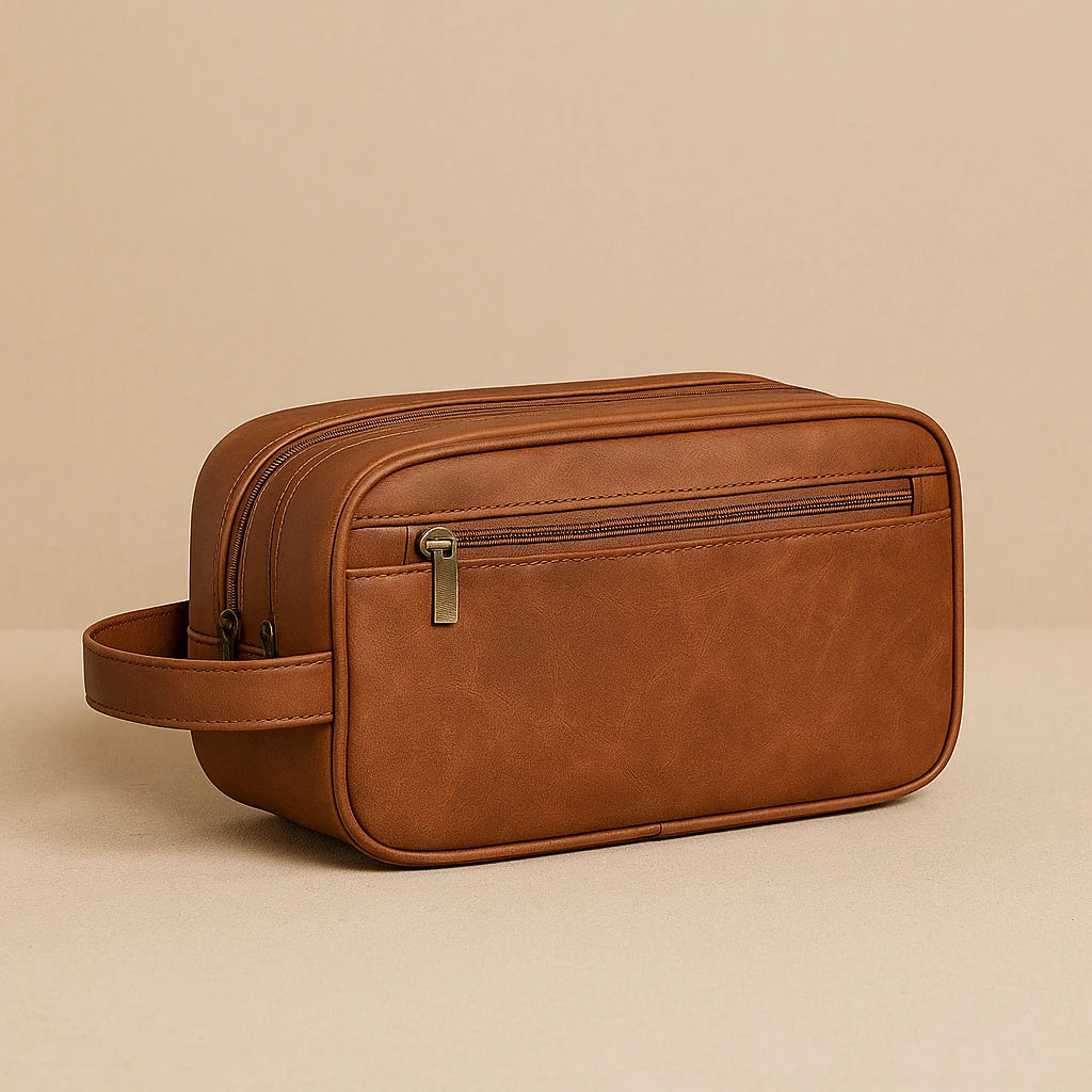 Trousse de toilette cuire