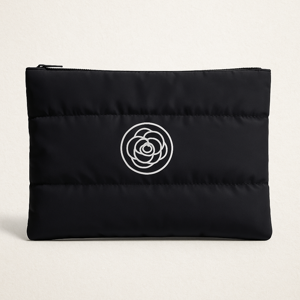 Trousse de toilette en coton 100% femme – Grande pochette zippée pour maquillage et accessoires de voyage