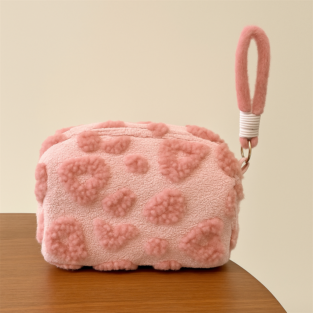 Trousse de toilette matelassée – Douceur, capacité & design peluche pour femme
