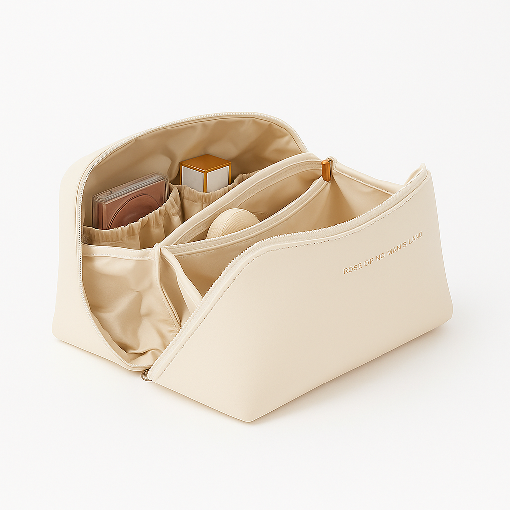 Trousse de toilette de voyage femme avec façade transparente – idéale pour transporter cosmétiques et soins en toute visibilité