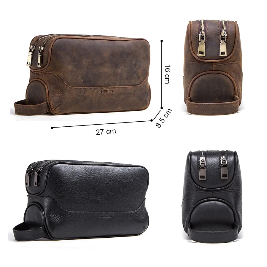 Trousse de toilette cuir homme