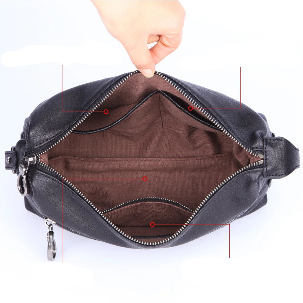 Trousse de toilette homme en cuir noir – Élégance, robustesse et capacité