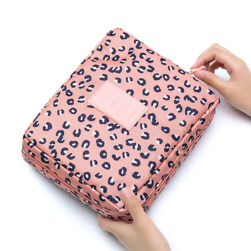 Trousse de toilette vanity femme – Format rigide, floral et léger