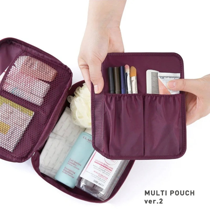 Trousse de toilette vanity femme – Format rigide, floral et léger