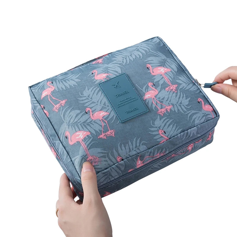 Trousse de toilette vanity femme – Format rigide, floral et léger