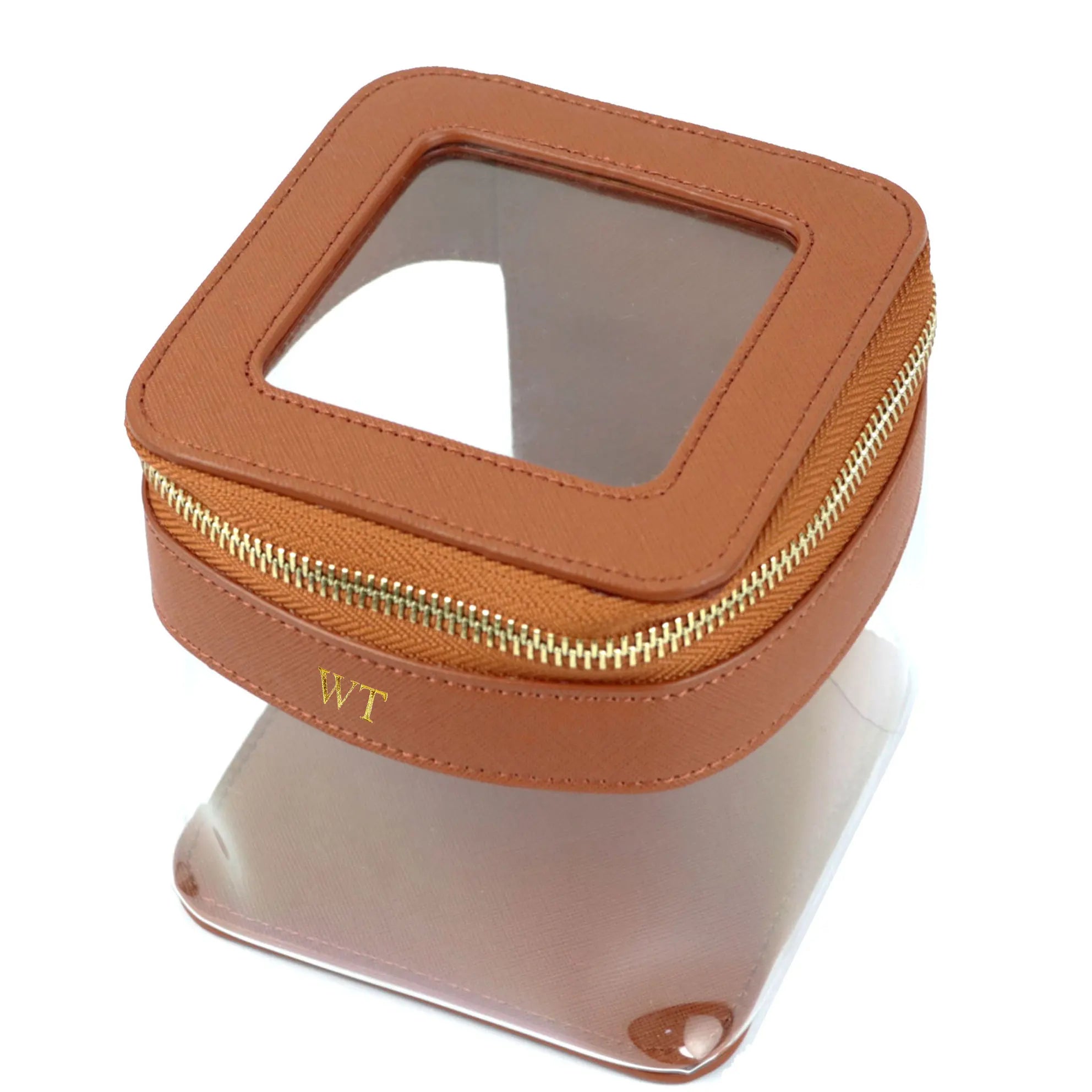 Trousse de toilette transparente carrée