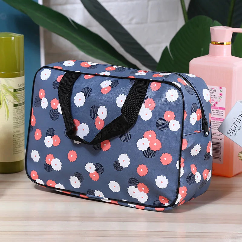 Trousse de toilette vanity à motif quadrillé