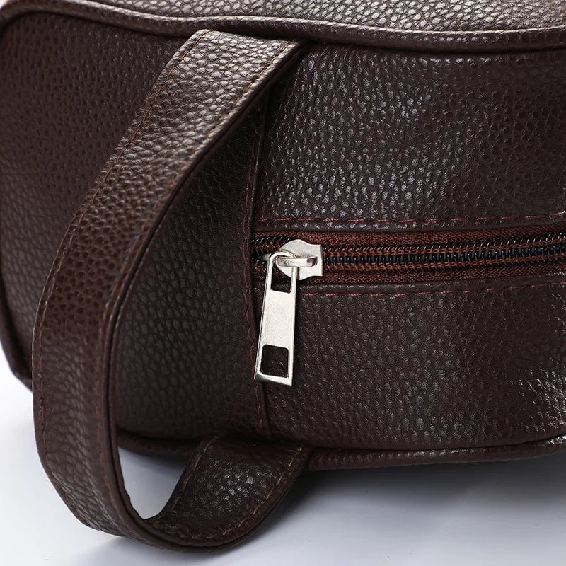 Trousse de toilette homme en cuir – Élégante, résistante et grande capacité