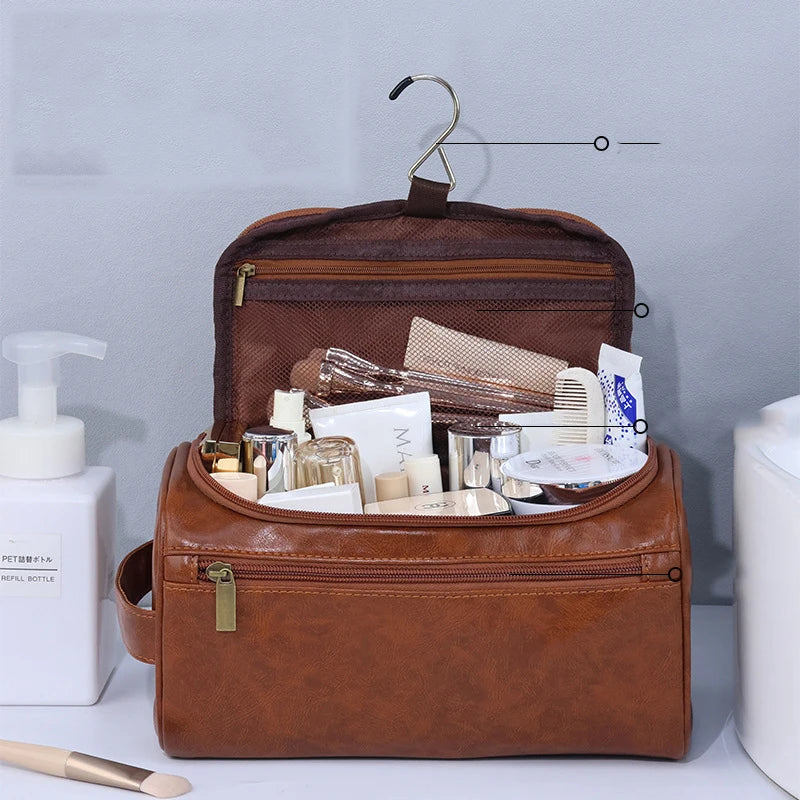 Trousse de toilette cuir style sac – Pratique et tendance