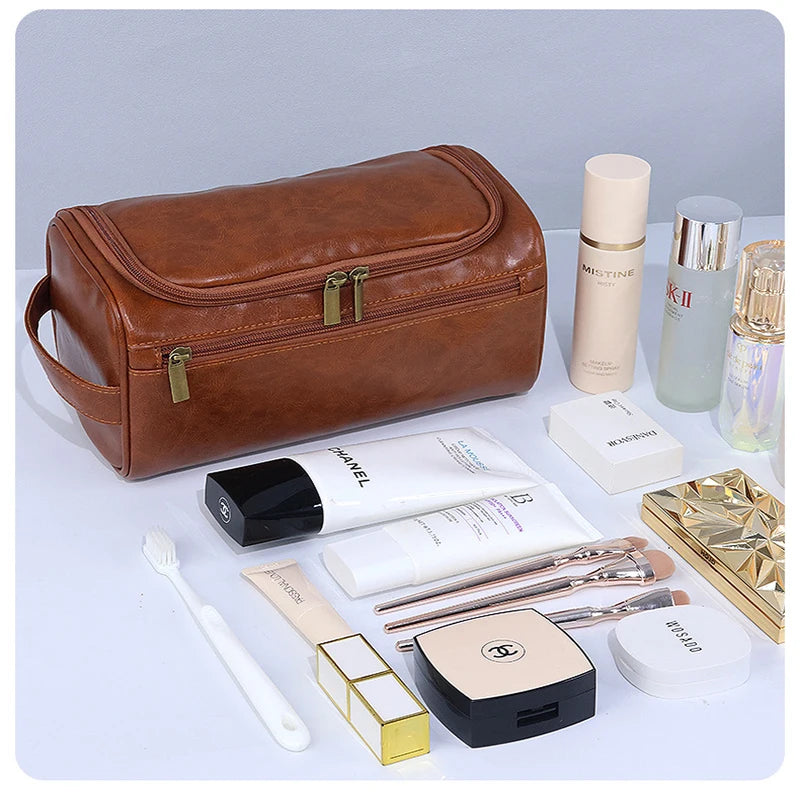 Trousse de toilette cuir style sac – Pratique et tendance