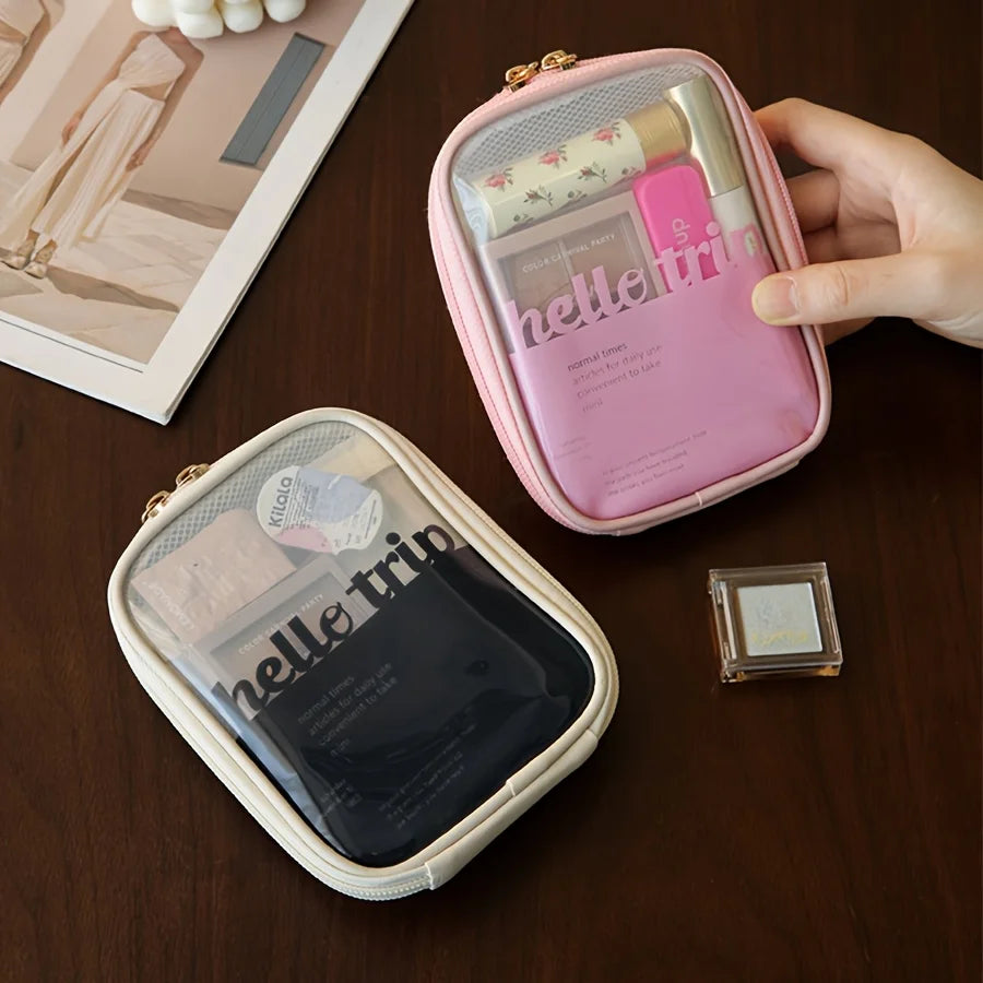 Trousse de toilette transparente femme – Compacte, élégante et pratique