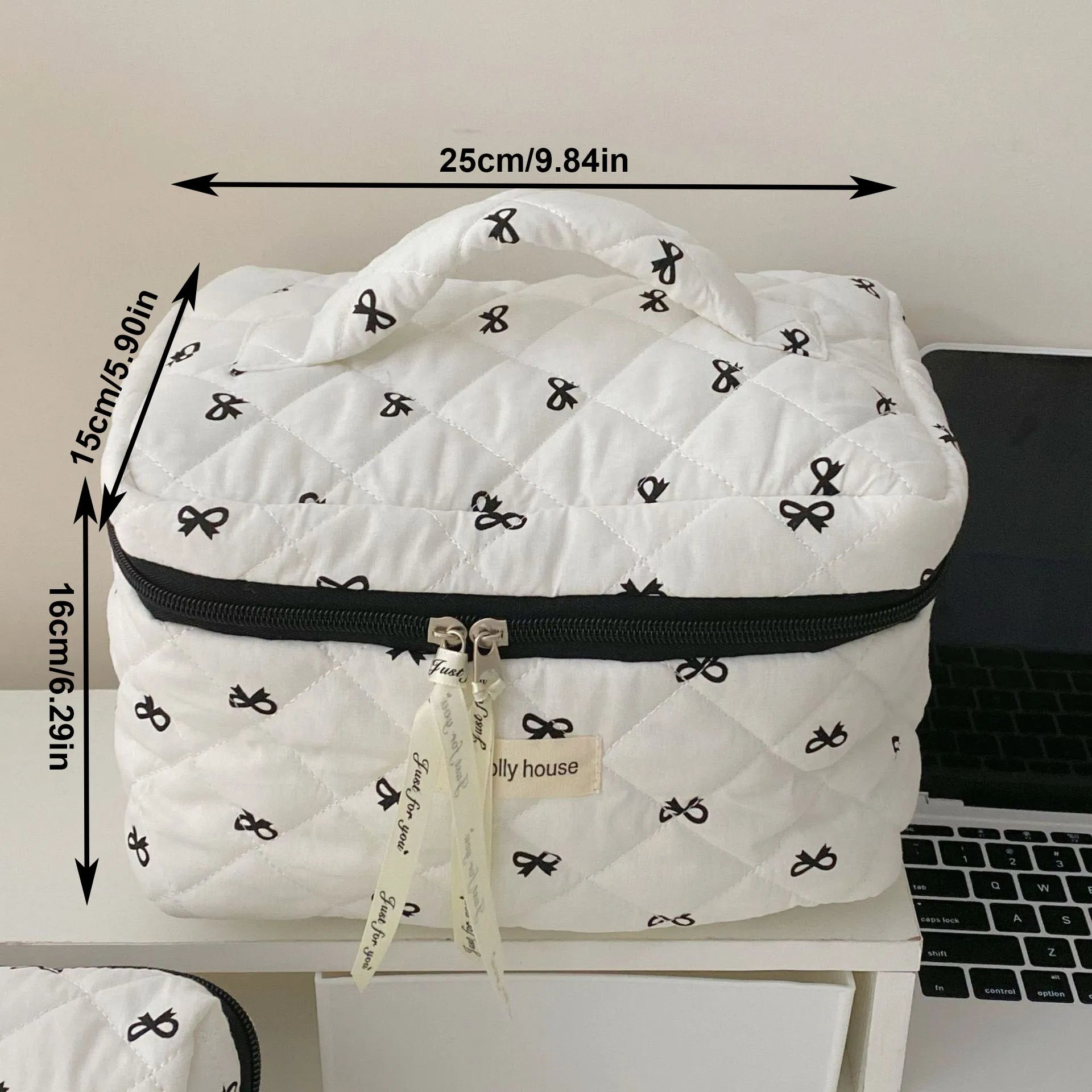 Trousse de toilette coton – Style matelassé multifonction