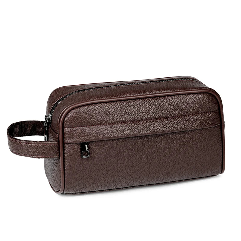 Trousse de toilette homme en cuir – Élégante, souple et compartimentée