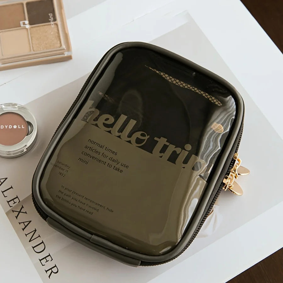 Trousse de toilette transparente femme – Compacte, élégante et pratique