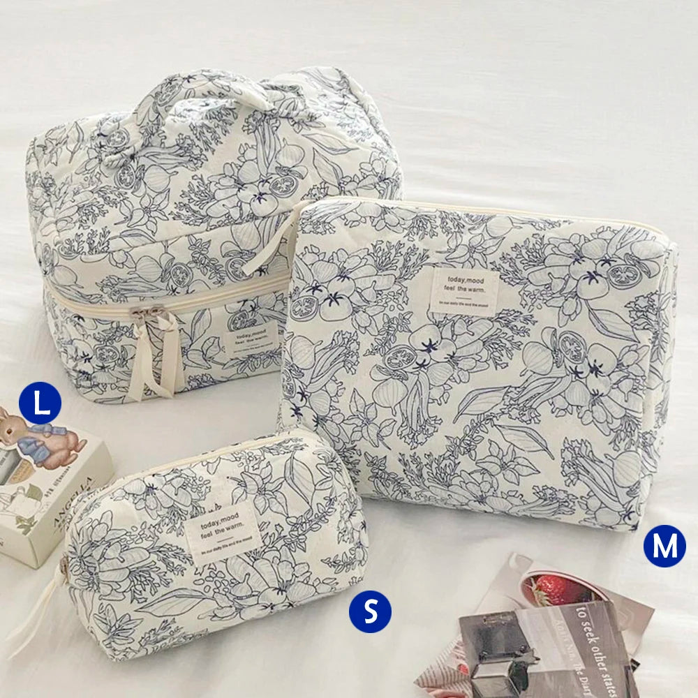 Trousse de toilette femme compacte matelassée