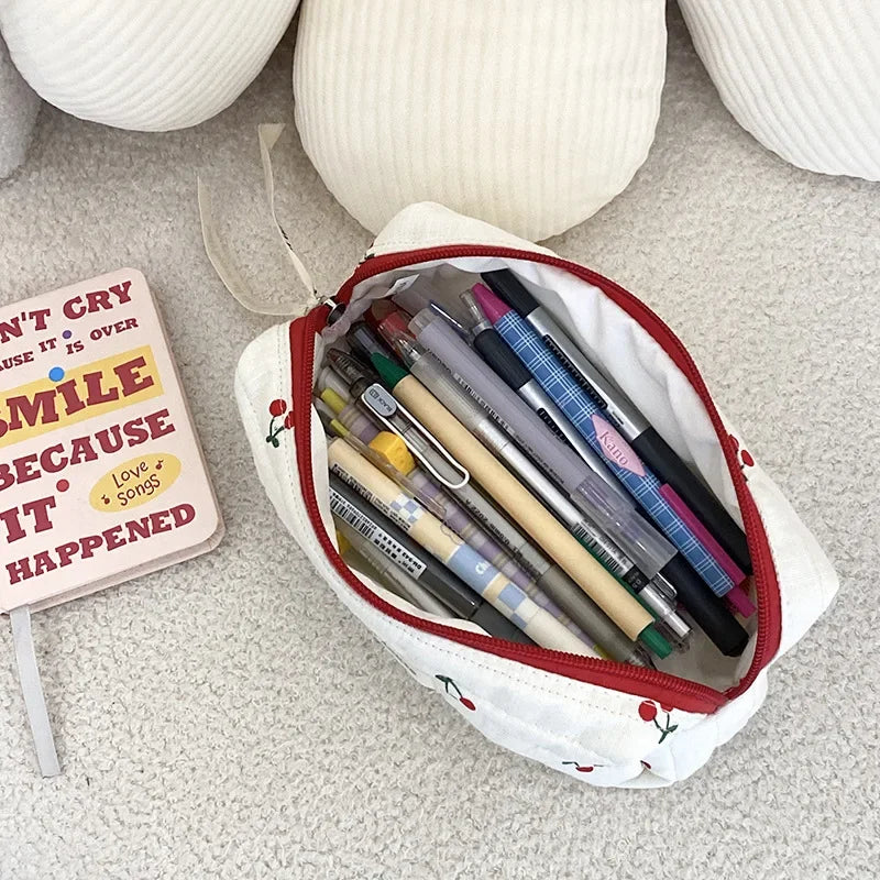 Trousse de toilette en coton | Style rétro pour femme - Compacte & chic