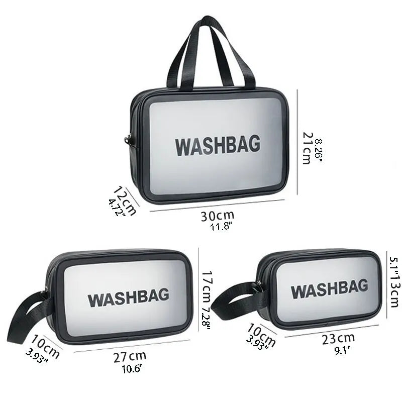 Trousse de toilette imperméable transparante