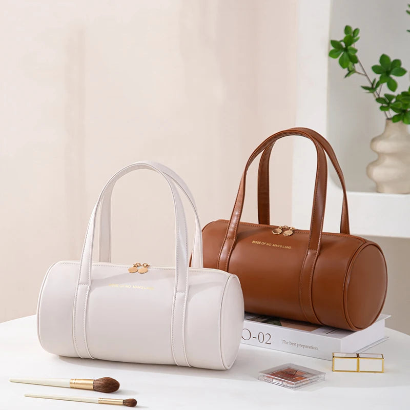 Trousse de toilette cuir double compartiment – Compacte et résistante