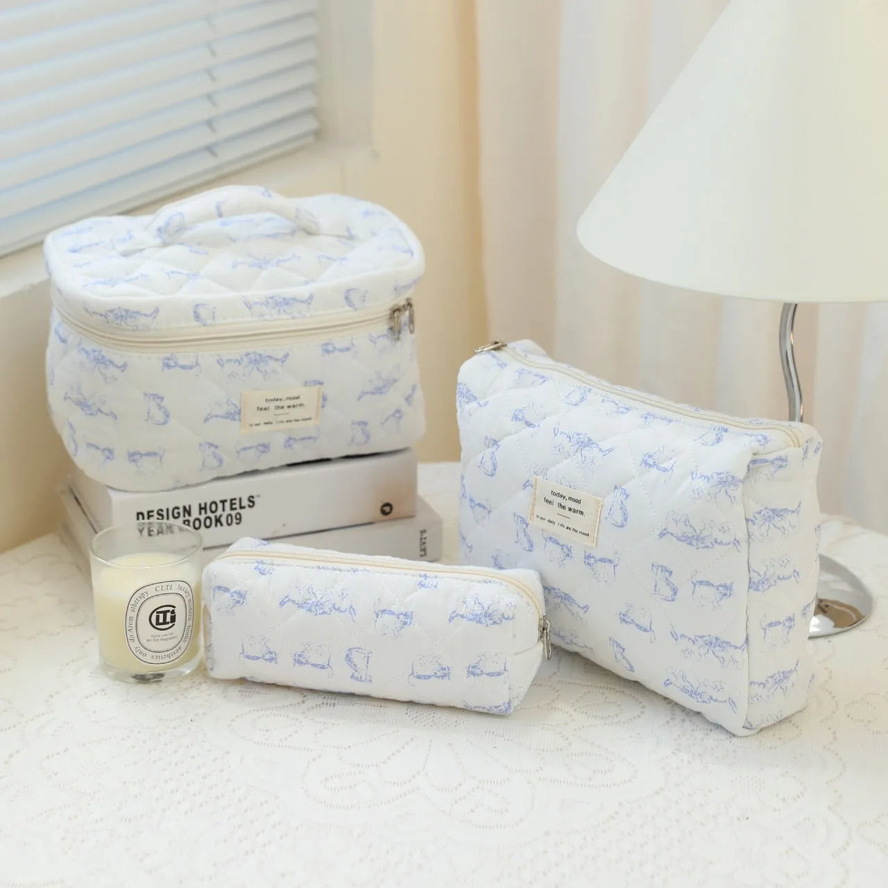 Trousse de toilette femme compacte matelassée