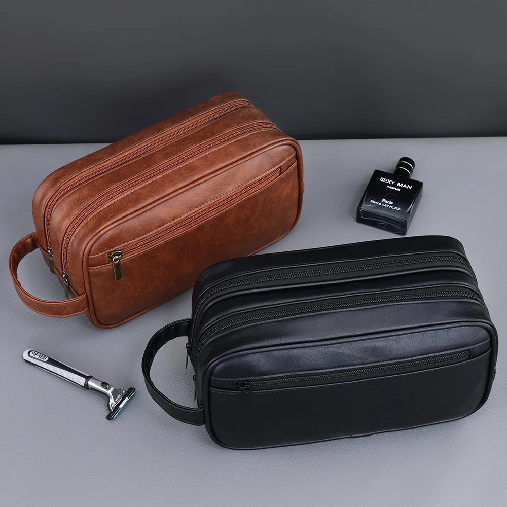 Trousse de toilette homme cuir suspendue – Élégante et étanche