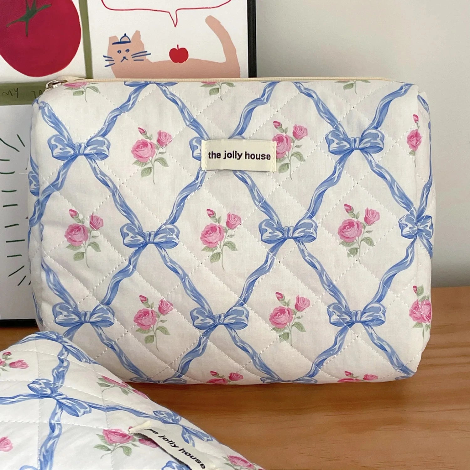 Trousse de toilette en coton pour femme