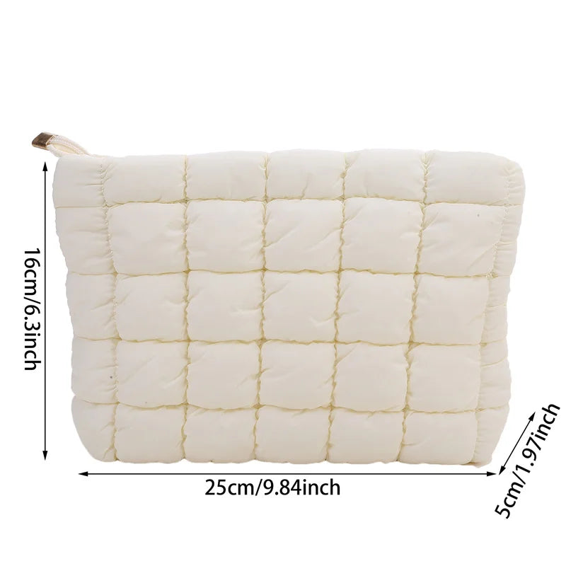 Trousse de toilette matelassée grand format – Élégance & praticité