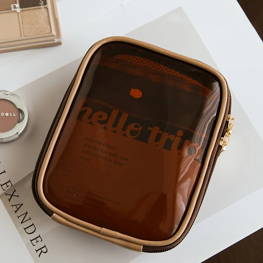 Trousse de toilette transparente femme – Compacte, élégante et pratique