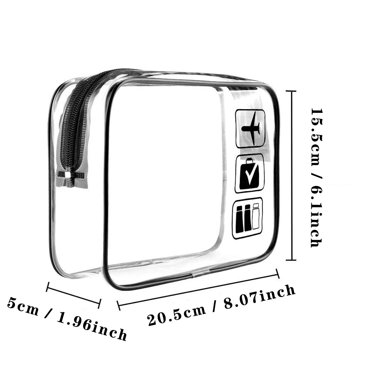 Trousse de toilette avion – Format transparent