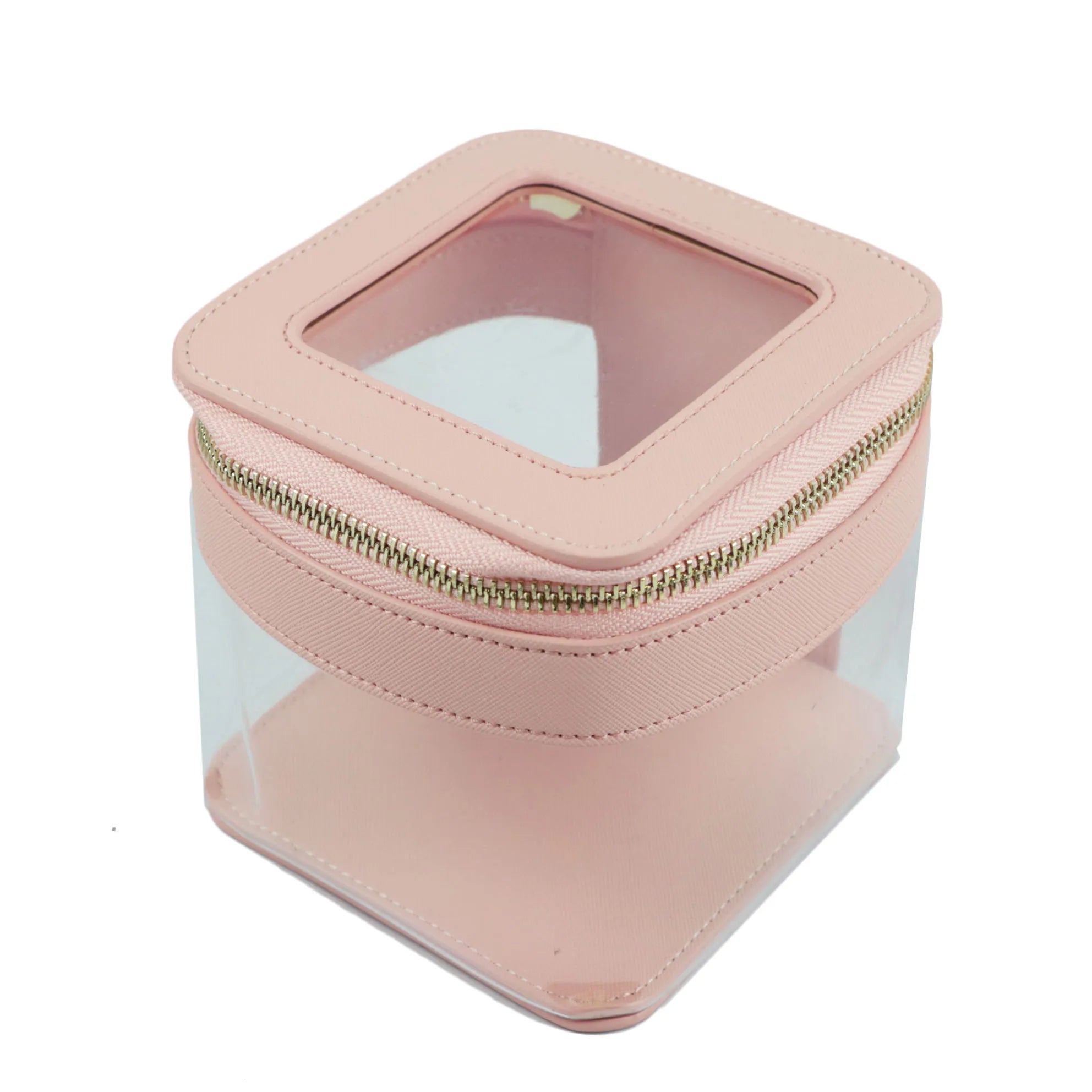 Trousse de toilette transparente carrée