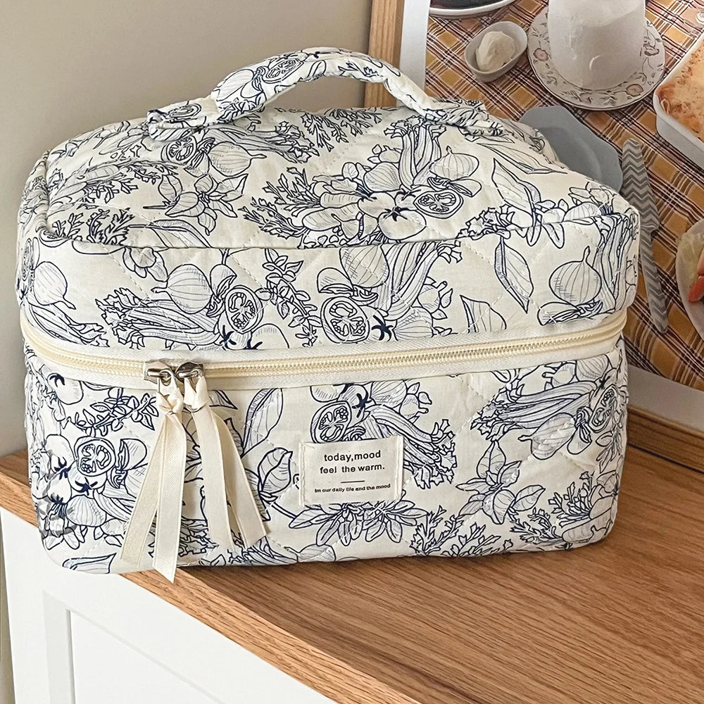 Trousse de toilette coton – Design cerise tendance