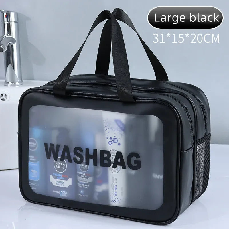 Trousse de toilette imperméable en PVC – Élégance et praticité
