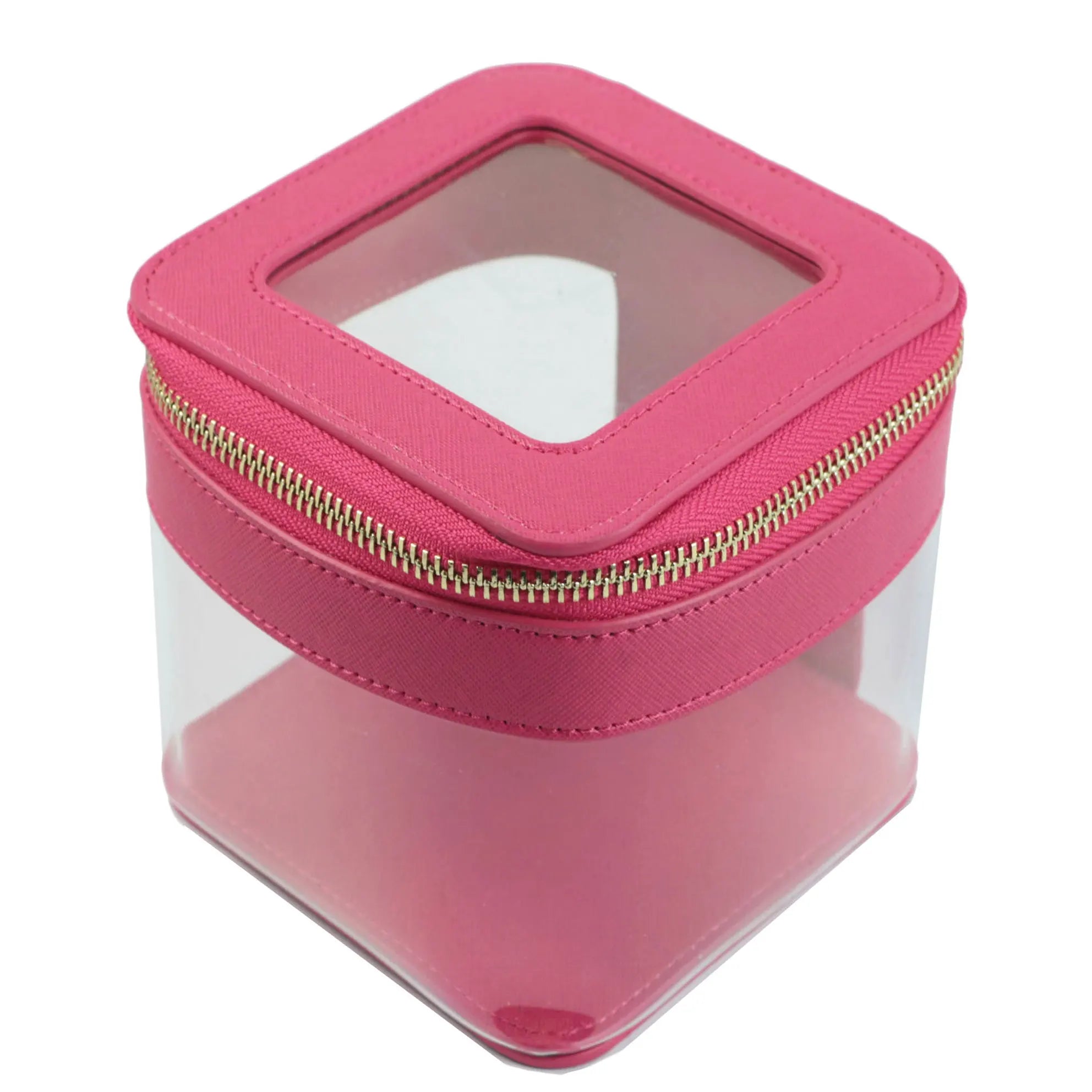 Trousse de toilette transparente carrée