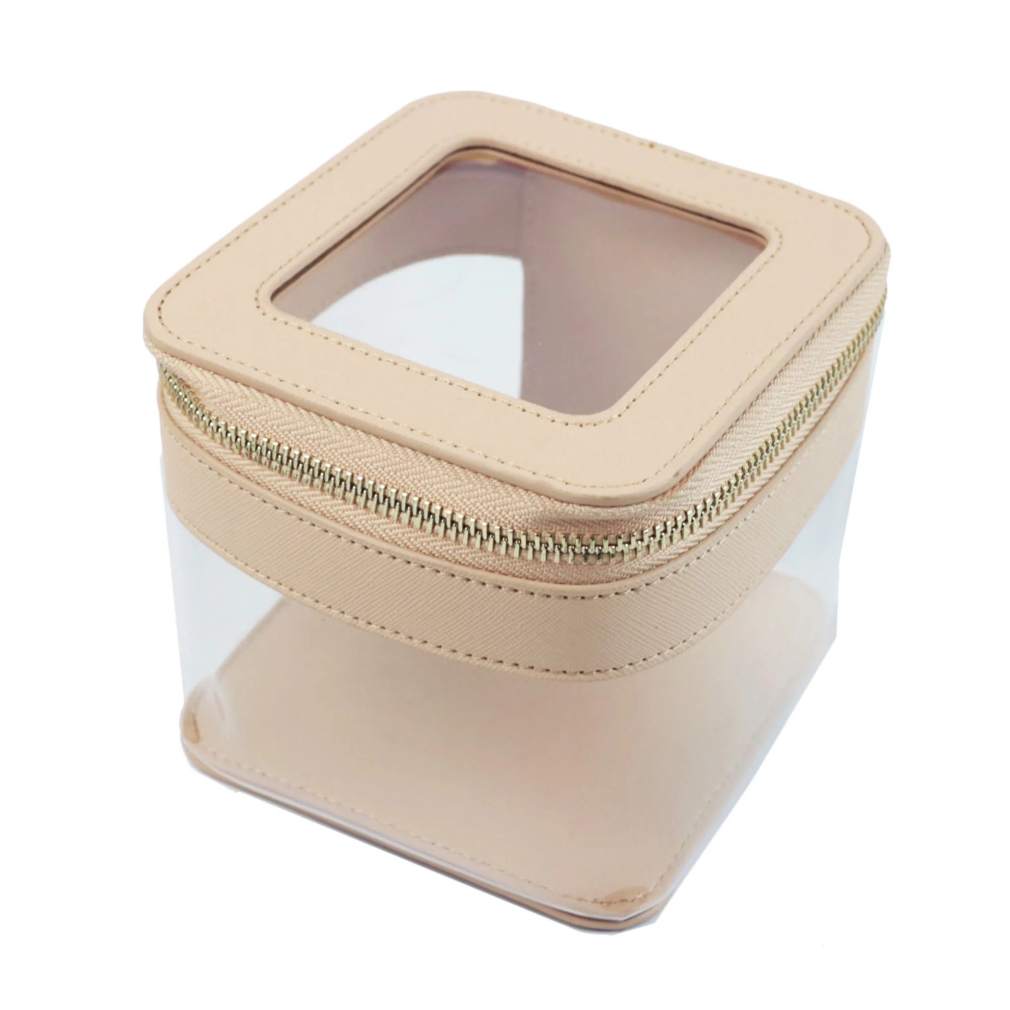 Trousse de toilette transparente carrée