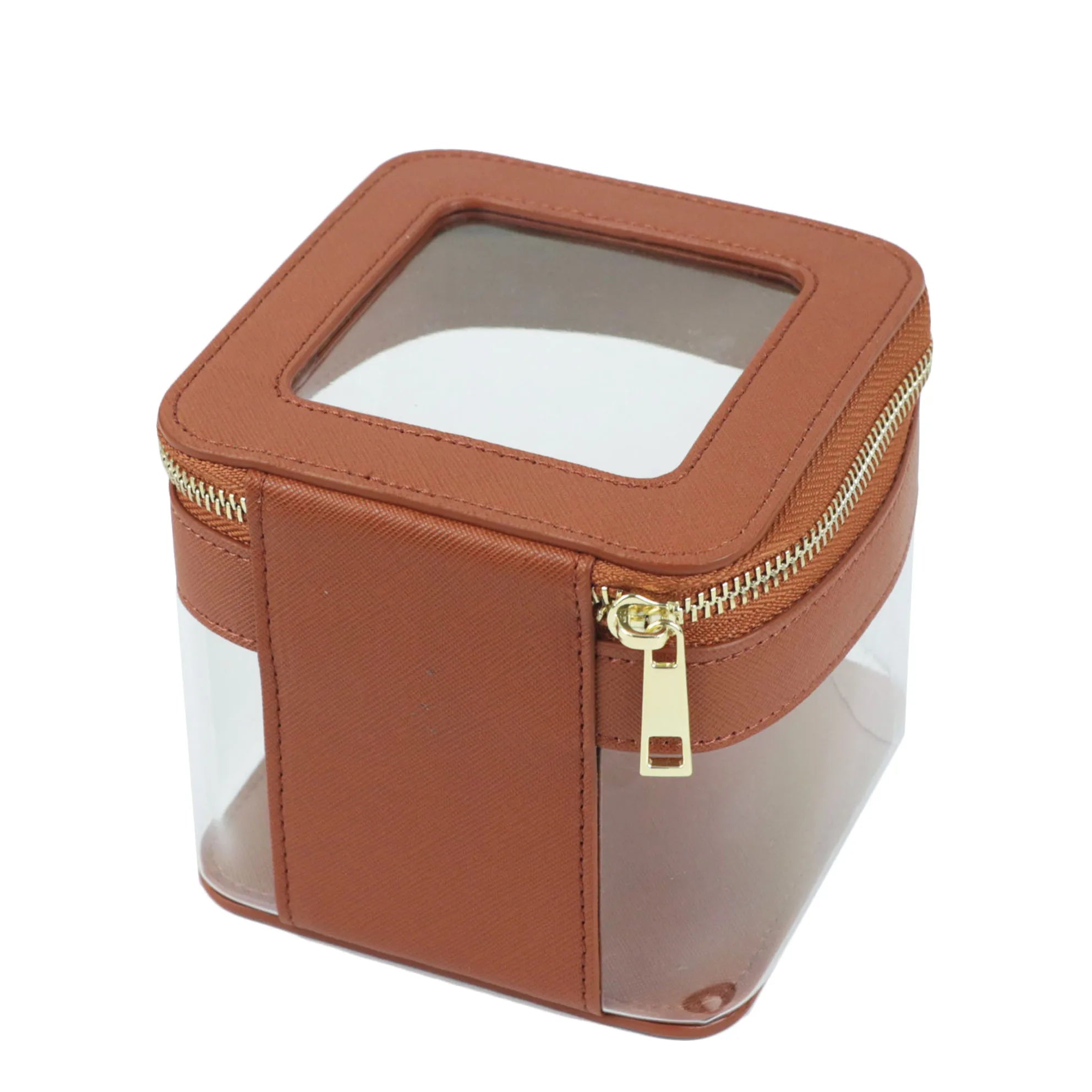 Trousse de toilette transparente carrée