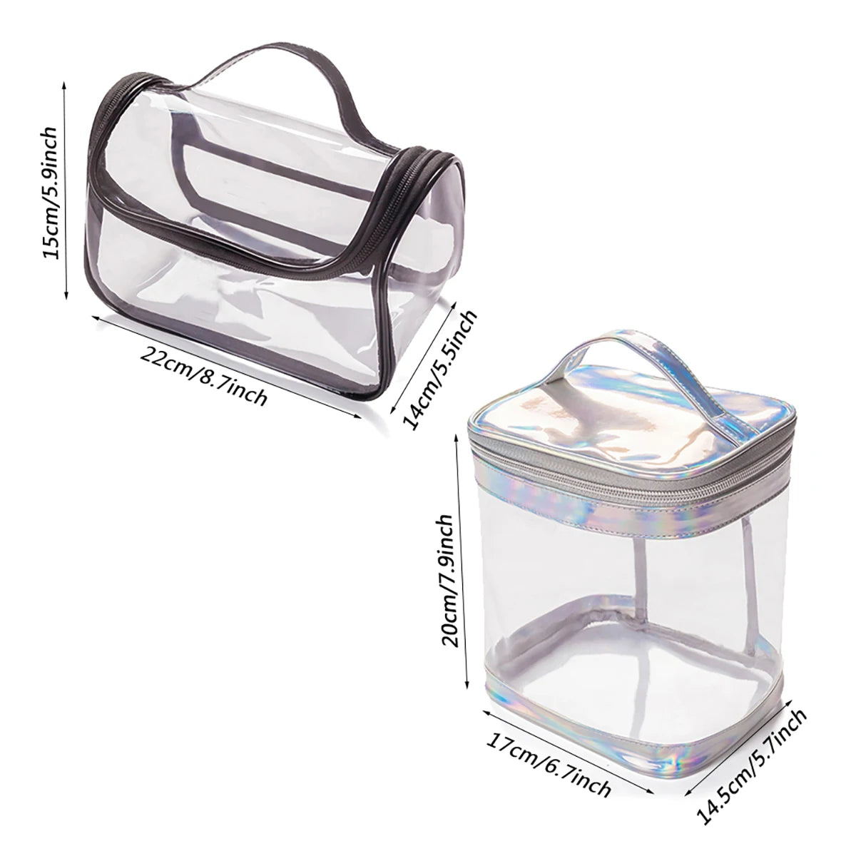 Trousse de toilette transparente – Compacte, élégante et pratique