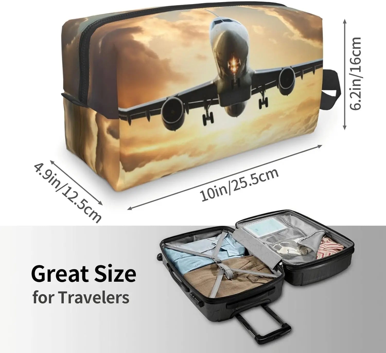 Trousse de toilette avion – format voyage