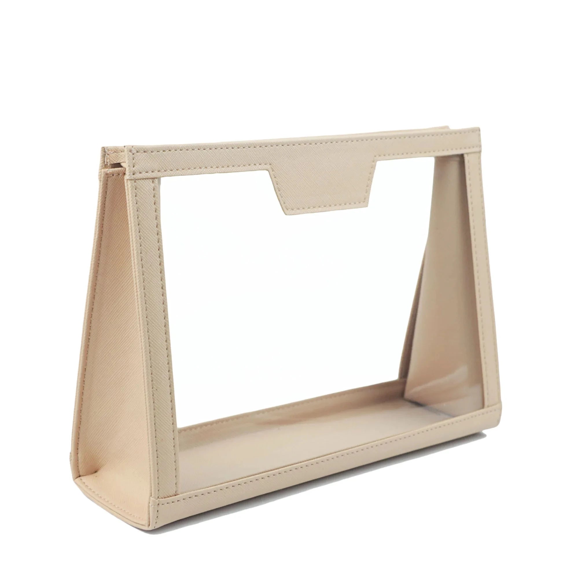 Trousse de toilette transparente personnalisable – Pochette élégante en PVC et similicuir