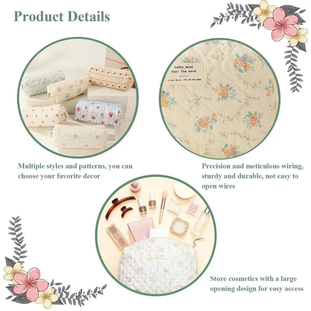 Trousse de toilette femme compacte matelassée