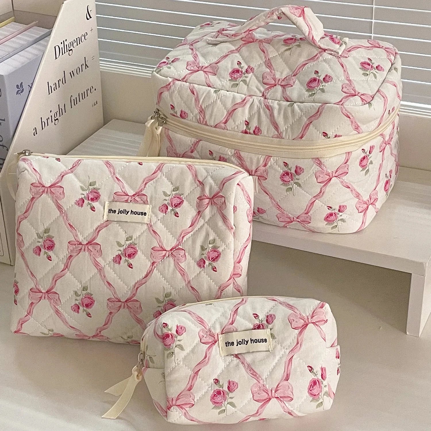 Trousse de toilette en coton pour femme