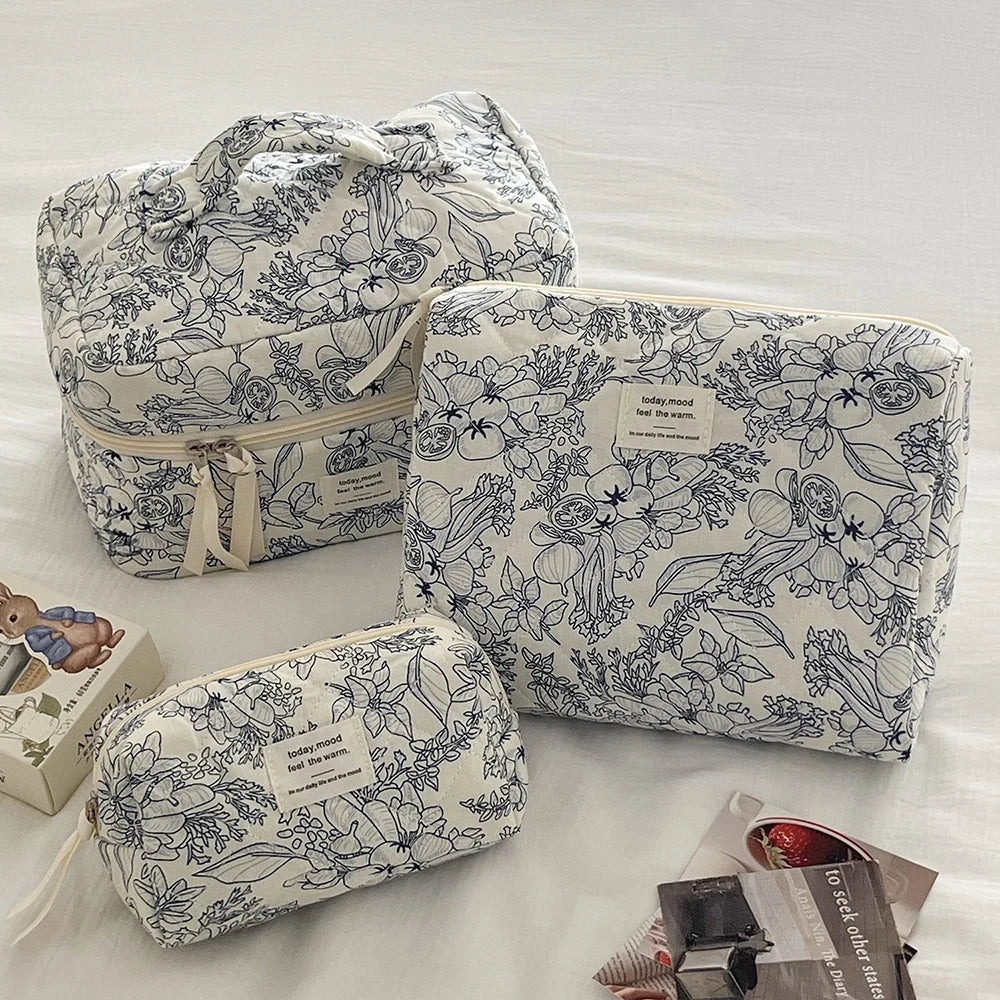 Trousse de toilette coton – Design cerise tendance