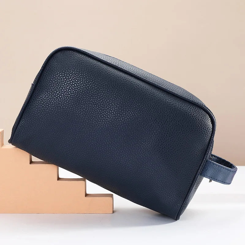 Trousse de toilette homme en cuir – Élégante, résistante et grande capacité