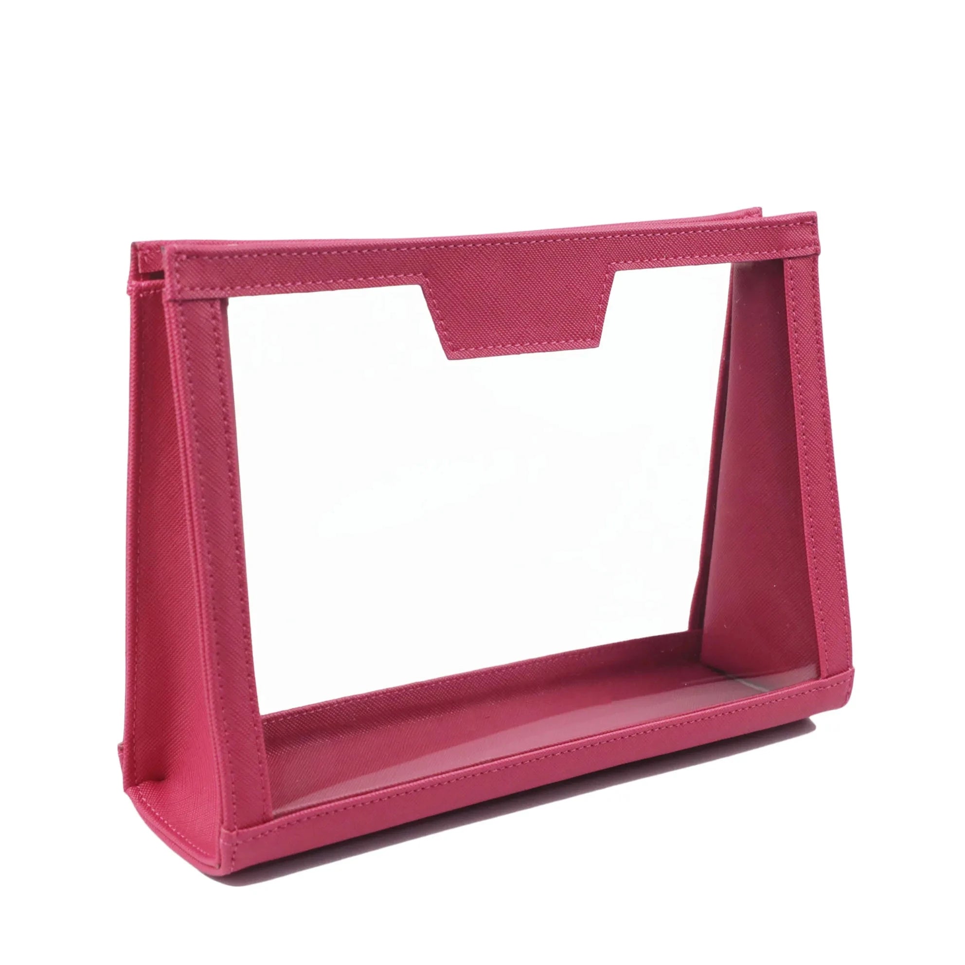 Trousse de toilette transparente personnalisable – Pochette élégante en PVC et similicuir