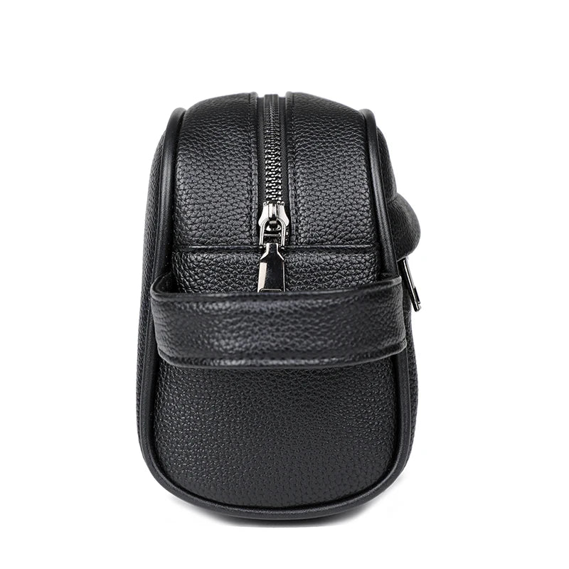 Trousse de toilette homme en cuir – Élégante, souple et compartimentée