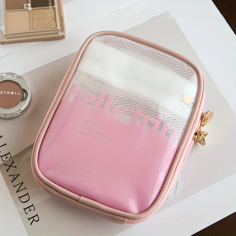 Trousse de toilette transparente femme – Compacte, élégante et pratique