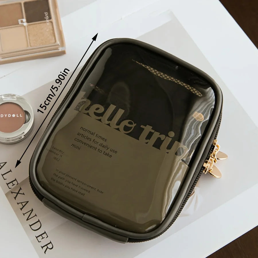 Trousse de toilette transparente femme – Compacte, élégante et pratique