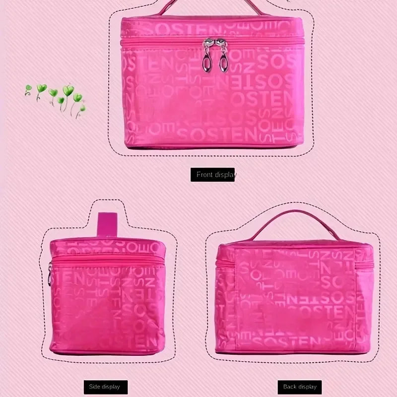 Trousse de toilette femme – Vanity en nylon léger et stylé, format carré