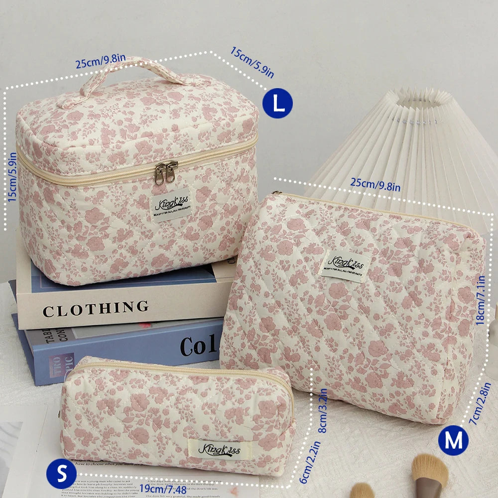 Trousse de toilette femme compacte matelassée