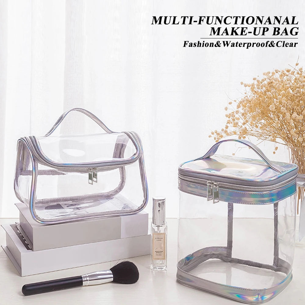 Trousse de toilette transparente – Compacte, élégante et pratique