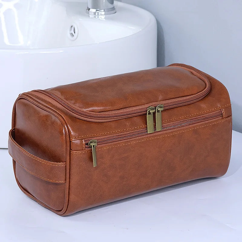 Trousse de toilette cuir style sac – Pratique et tendance